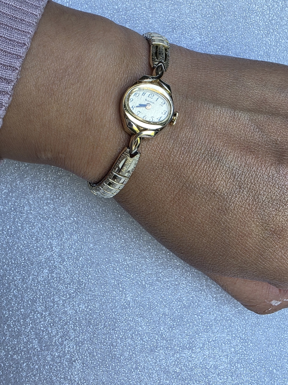 Vintage 1977 Bulova Ladies Cocktail Watch - 10K RGP - Mechanical Wind Up - Picture 9 of 10